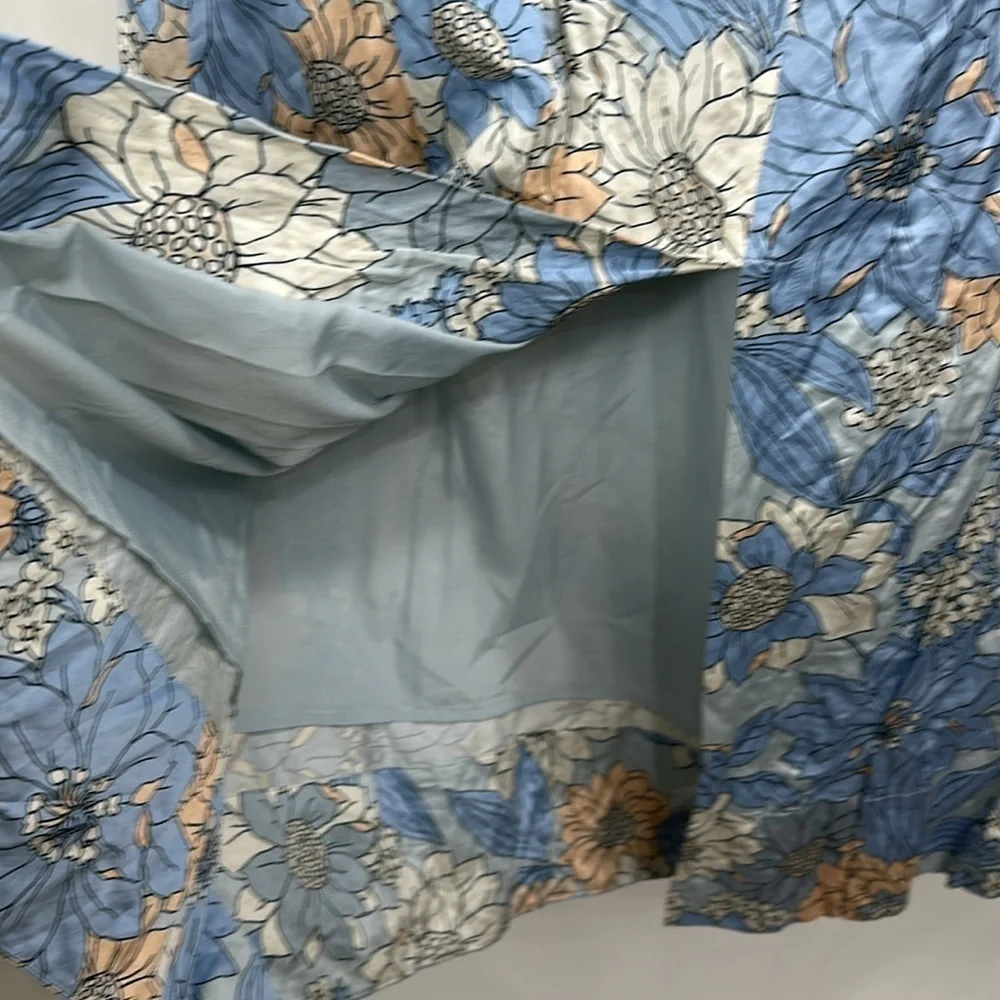 J.Crew Collection textured satin skirt set in Zinnia floral. XL.Top is NWT